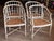 Set of Four Regency Style White Painted Faux Bamboo Armchairs With Cane Seats For Sale - Image 4 of 13