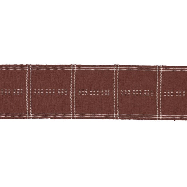 Sample - Schumacher Ayan Tape Trim In Terracotta For Sale