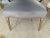 1990s Vintage Hollywood Regency Silver & Gold Upholstered Armchair For Sale - Image 5 of 10