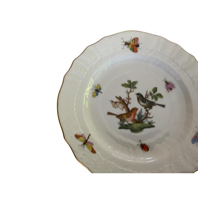 Herand Rothschild Bird Complete Set of 12 6" Bread Butter Porcelain Plates Ro/1515 Made in Hungary For Sale In Palm Springs - Image 6 of 9