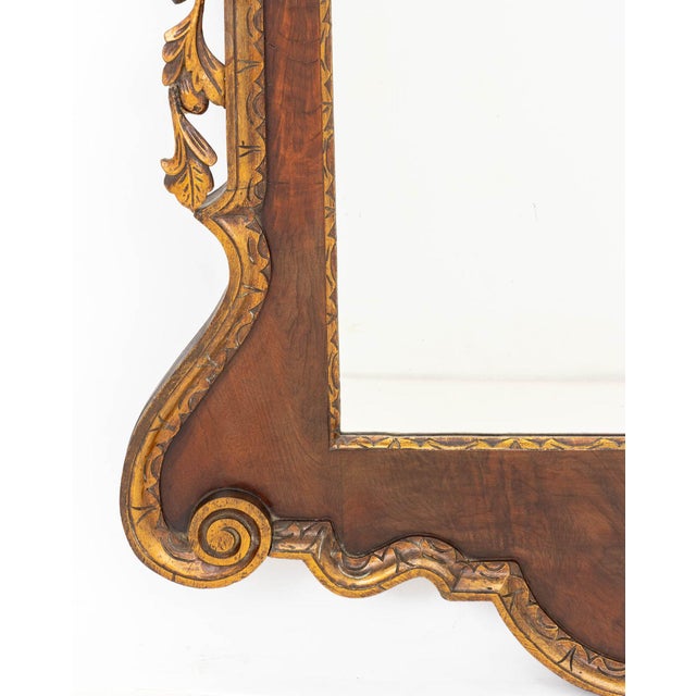 19th Century George II Style Mahogany & Parcel Gilt Mirror For Sale - Image 5 of 6