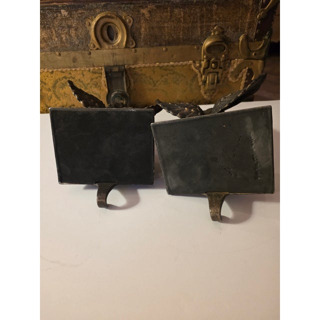 1990s Cherub Stocking Hangers With Bronzed Metal Body For Sale - Image 5 of 8