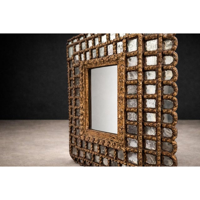 Peruvian Baroque Rectangular Sunburst Mirror, 1890-1920s, Unknown For Sale - Image 11 of 13