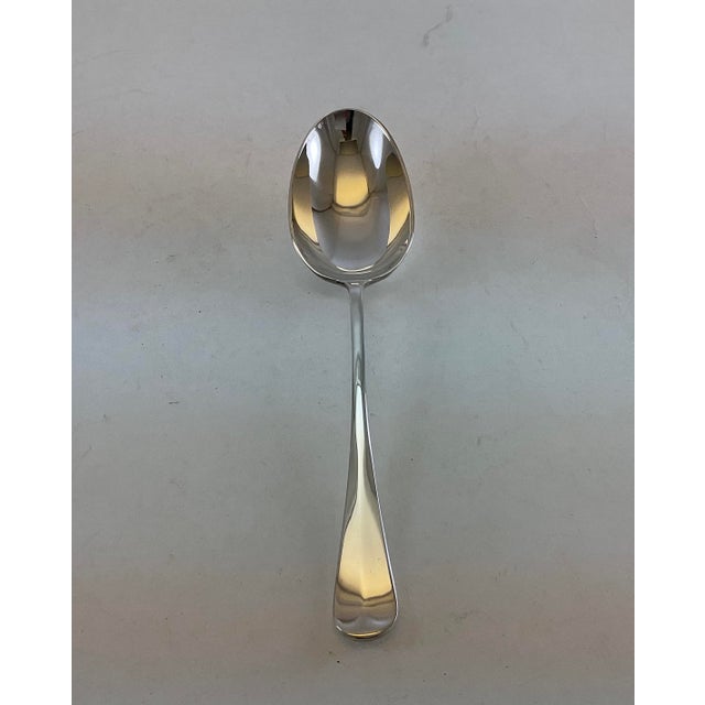 James Dixon & Sons 1980s Silver Large Serving Spoon & Fork (Two Pieces), Rattail For Sale - Image 4 of 12