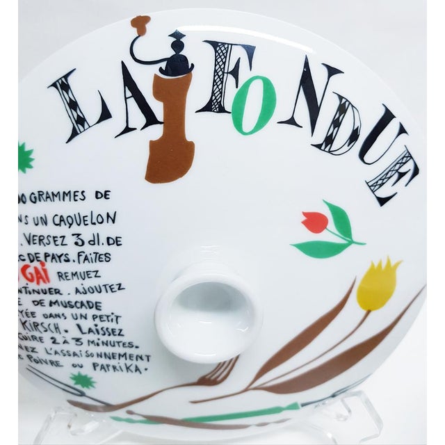 Porcelain Fondue Pot with Recipe by Schönwald For Sale - Image 11 of 12