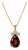 Garnet Cubic Zircona Pendant, January Birthstone Necklace For Sale