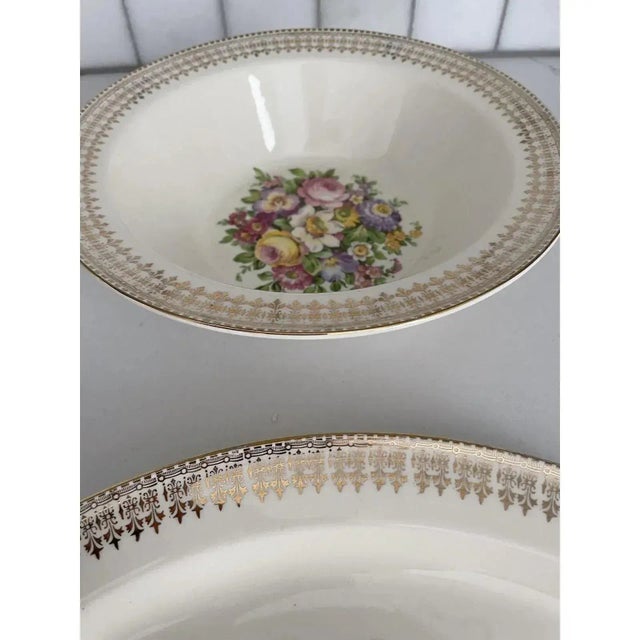 Mid 20th Century 22 Karat Gold Serving Bowl & Platter For Sale - Image 11 of 12