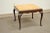 Antique Schmieg & Kotzian Mahogany Wood Queen Anne Square Stool Bench Ottoman For Sale - Image 9 of 11