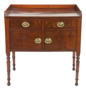 Mid-19th Century Late Regency Flame Mahogany Chamber Cabinet