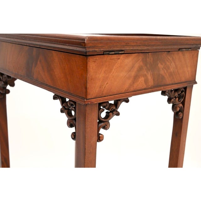 Vintage Chippendale Style Occasional Side Table, 1920 For Sale - Image 10 of 11