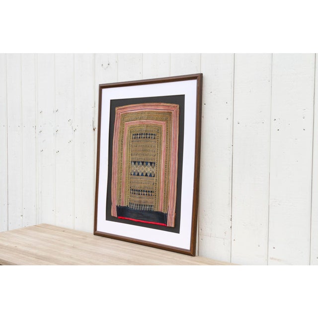 19th Century Antique Chinese Miao Tribal Framed Panel For Sale - Image 5 of 11