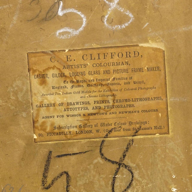 Wood Antique Trompe l'Oeil Painting by Micheangelo Meucci, Florence 1867 For Sale - Image 7 of 8