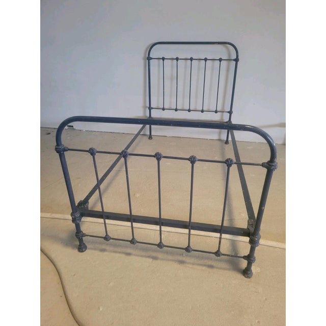 Antique Style Wrought Iron Bed, 1950s For Sale - Image 3 of 10