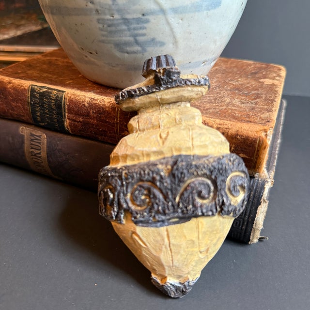 Wood Handcarved Vintage Finial Ornament For Sale - Image 7 of 7