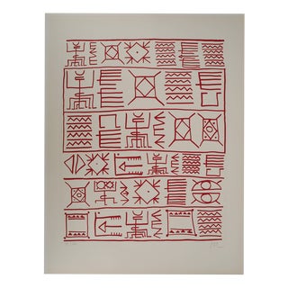 Yona Friedman, Pictograms of Genesis (Red), 1975, Silkscreen For Sale