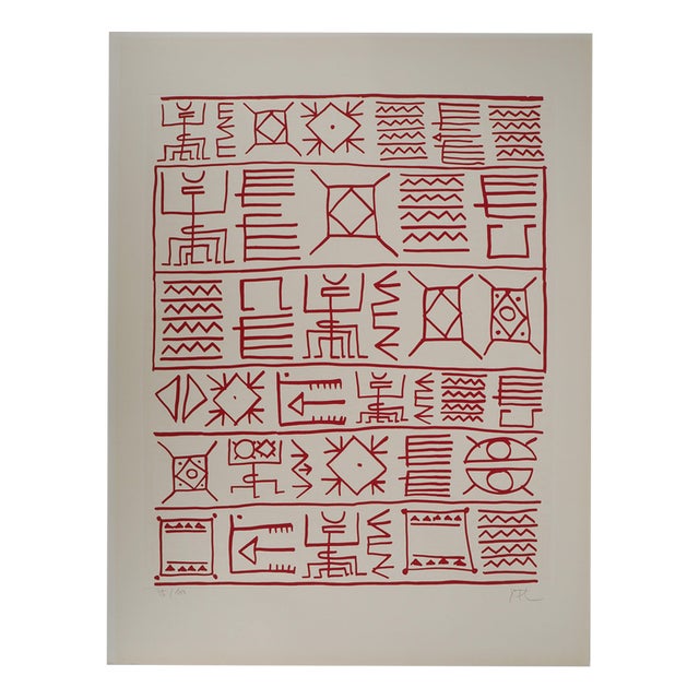 Yona Friedman, Pictograms of Genesis (Red), 1975, Silkscreen For Sale