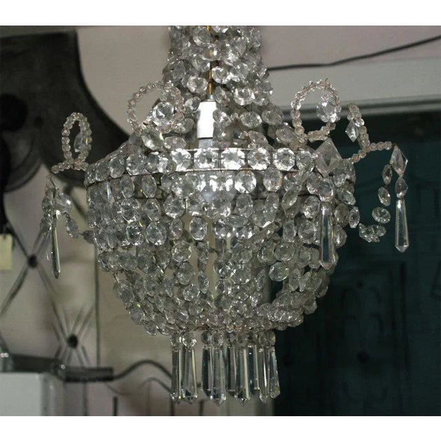 Mid 19th Century Mid 19th Century Napoleon III Lustre De Fete Crystal Chandelier For Sale - Image 5 of 11