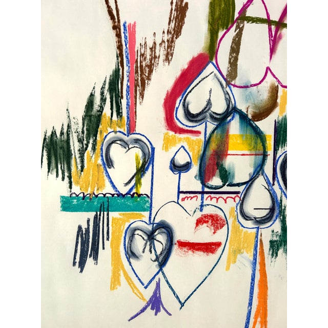 Erik Sulander Heart of Hearts an Abstract Expressionist Drawing as a Continuation of the American Expressionists. For Sale - Image 4 of 4