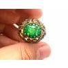 Bochic "Orient" Natural Emerald & Natural Diamond Ring Set In 18K Gold &Silver For Sale - Image 16 of 18