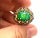 Bochic "Orient" Natural Emerald & Natural Diamond Ring Set In 18K Gold &Silver For Sale - Image 16 of 18