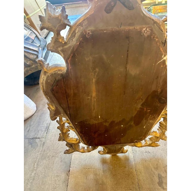 Antique Italian Gold Giltwood Carved Mirrors, 1900, Set of 2 For Sale - Image 12 of 15