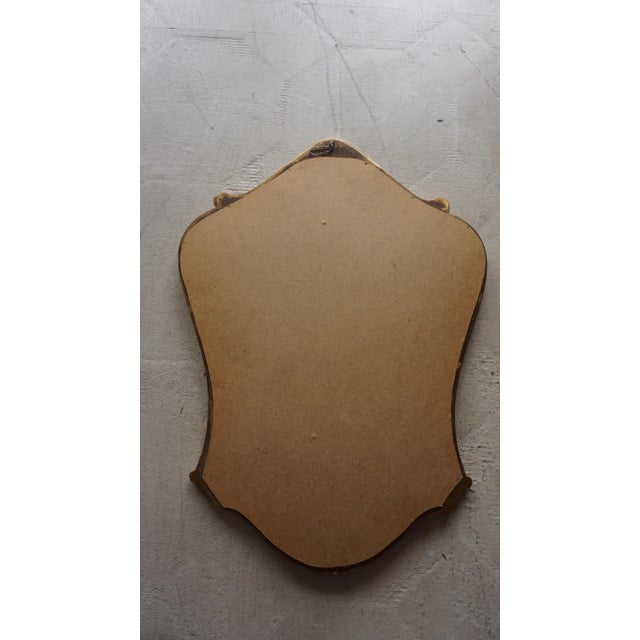Vintage Hollywood Regency Gilt Wall Mirror With Matching Console Shelf For Sale - Image 4 of 11