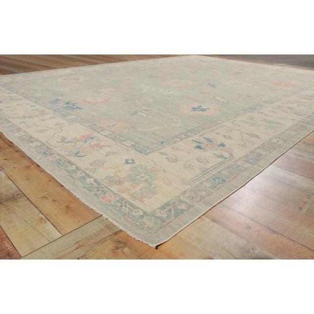Textile Oushak Style Area Rug, 10'01 X 13'09 For Sale - Image 7 of 10