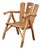 Brutalist Chair Wood Armchair, France, 1980s For Sale - Image 9 of 9