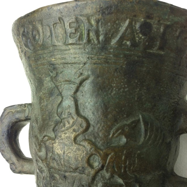 Antique Lead German Mortar For Sale - Image 11 of 12
