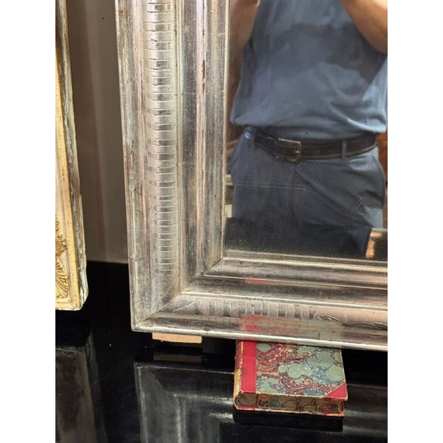 French Silver Leaf Louis Philippe Mirror For Sale In Dallas - Image 6 of 8