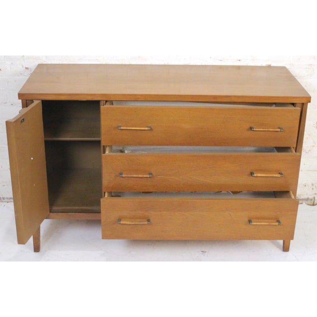 Mid-Century Modern Vintage Mid-Century Modern Three Drawer Walnut Dresser For Sale - Image 3 of 12