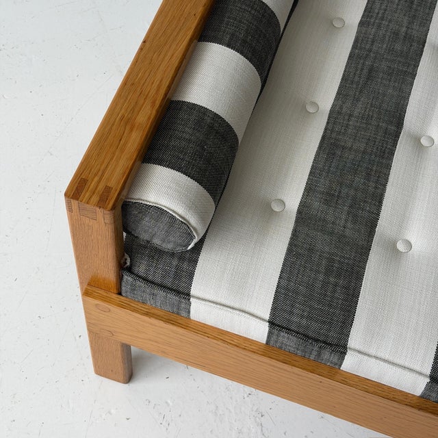 11980s Studio Made Striped Daybed Attributed to Charles Webb For Sale - Image 4 of 12