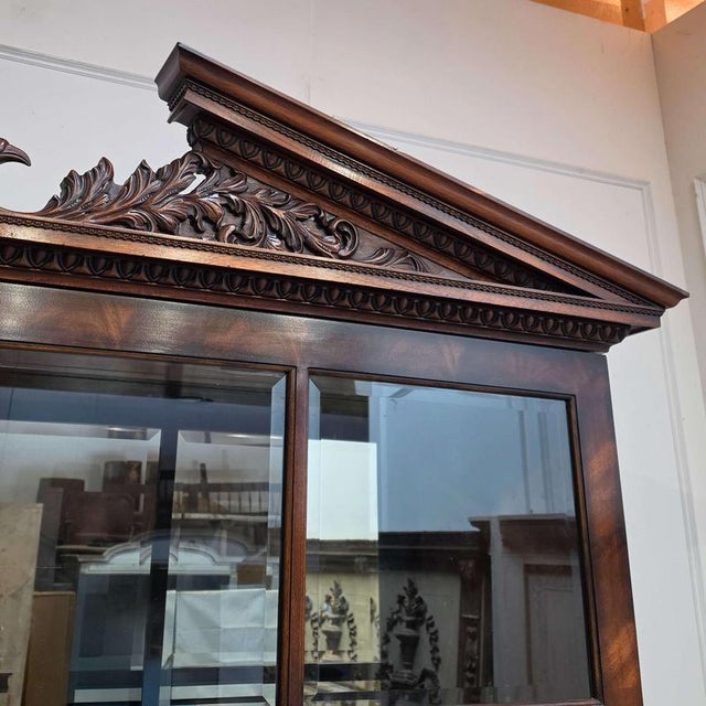 Flame Mahogany Display Cabinet, 1990s For Sale - Image 6 of 9