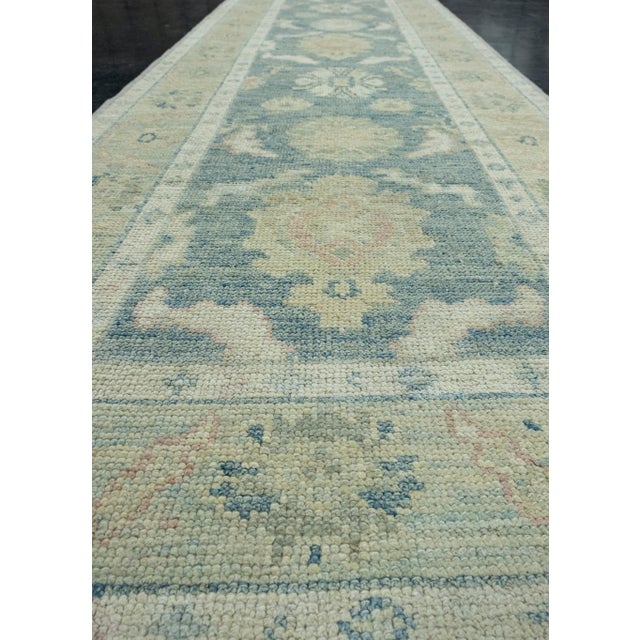 Textile Turkish Oushak Runner Rug 2'10" x 14'3" #17809 For Sale - Image 7 of 8