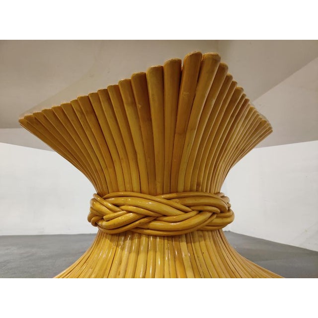 Wood Bamboo Coffee Table from McGuire, 1980s For Sale - Image 7 of 11