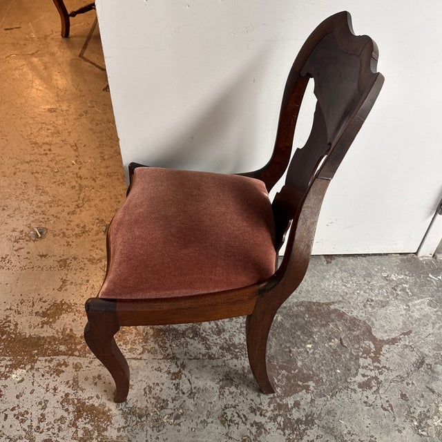 Victorian Victorian Flame Mahogany Side Chair, Vintage For Sale - Image 3 of 12