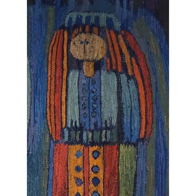 Mid-Century Modern Mid-Century Polish Tapestry Wall Rug by E. Keszycka, Poland, 1970s For Sale - Image 3 of 6