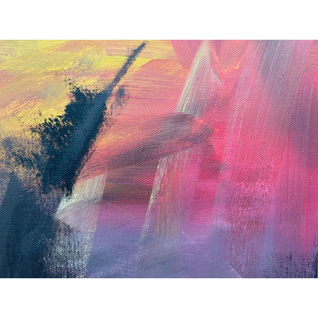 Contemporary Black Yellow & Red Abstract Expressionist Art by Contemporary British Angela Wakefield Artist 2022 For Sale - Image 3 of 17