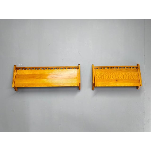 Mid-Century Modern Folding Wall Shelves from Uluv, Czechoslovakia, 1960s, Set of 2 For Sale - Image 8 of 11
