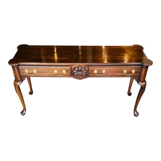 Harden Queen Anne Style Solid Cherry Sofa Console Table For Sale