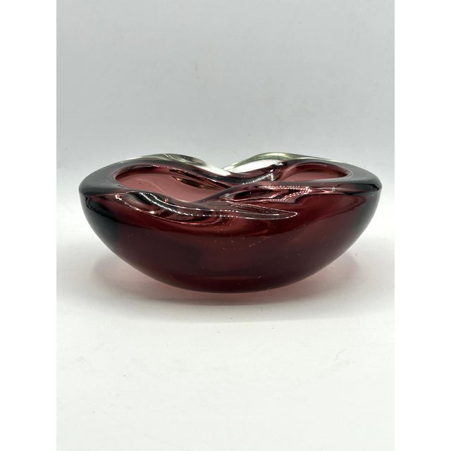 Purple MCM Murano Sommerso Glass Geode Catchall For Sale - Image 8 of 14