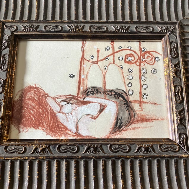 Original 5 x 7 pastel drawing on paper unsigned Overall size with new old stock frame is 10.5 x 12.5 Check out my shop,...