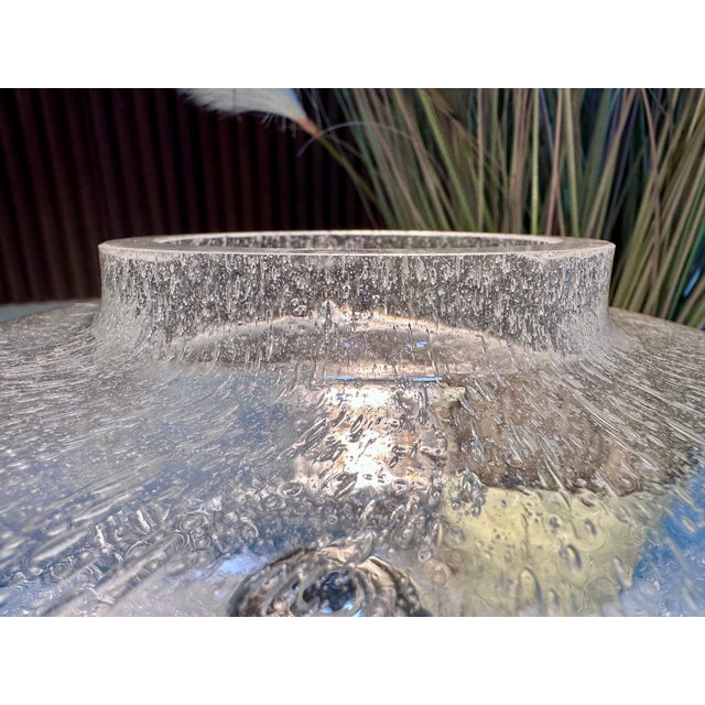 Clear Frosted Glass Table Lamp from Glashütte Süssmuth Leuchten, Germany, 1960s For Sale - Image 6 of 18