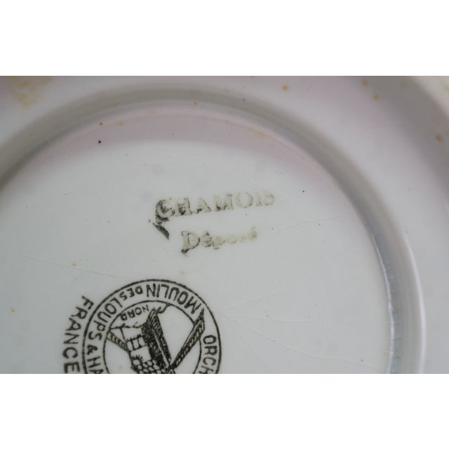 Mid 20th Century Limoges France Orchies Moulin Des Loups & Hamage Chamois Antelope Bowl 10" For Sale - Image 15 of 15
