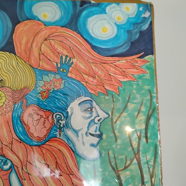 Textile Original Shawn Corbett Artwork Titled "Will to Flower" For Sale - Image 7 of 8