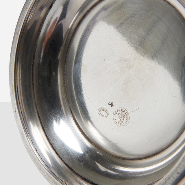 Silver-Plated Alpacca Sugar Bowl and Creamer by Gio Ponti for Fratelli Calderoni - A Pair For Sale - Image 10 of 18