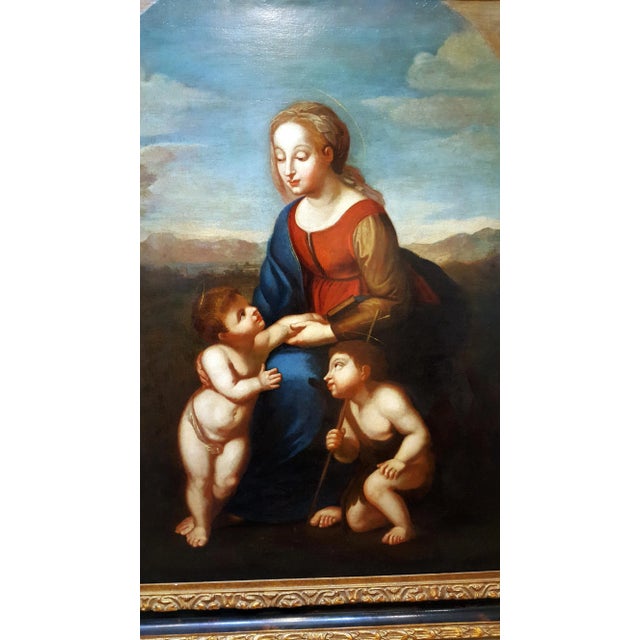 17th Century Madonna With Child -17th/18th Century Italian Old Master - Oil Painting For Sale - Image 5 of 10