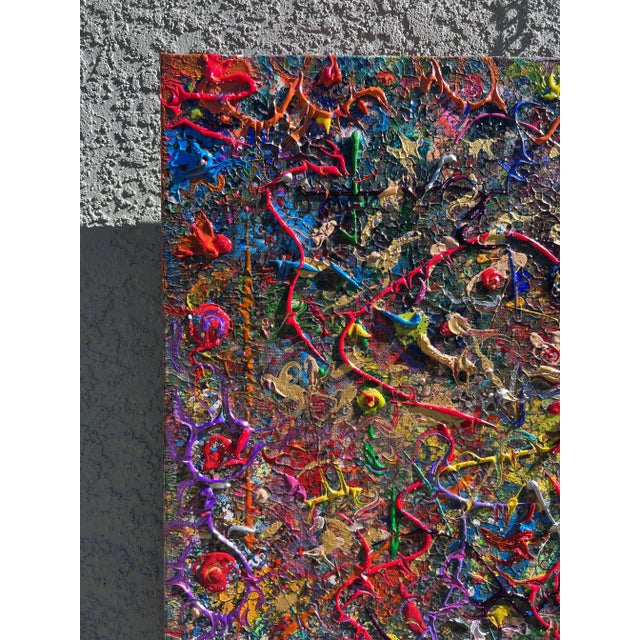 Large Abstract Painting on Canvas by Serg Graff "Mysticism" For Sale - Image 4 of 11