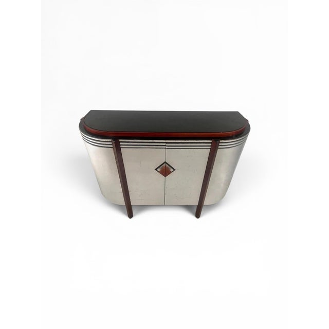 Wood Lee Weitzman "Ciello" Buffet With Metal Leaf Facade For Sale - Image 7 of 14