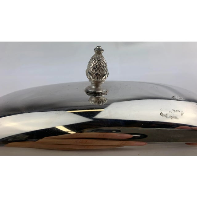 1950s Vintage Silverplate Butter Dish For Sale - Image 9 of 9